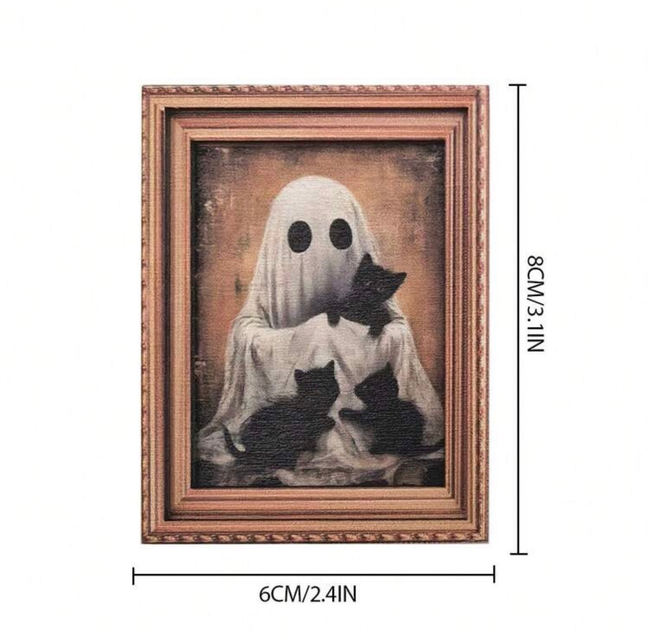 Ghost & Flowers Framed Mini Print Fridge Magnet