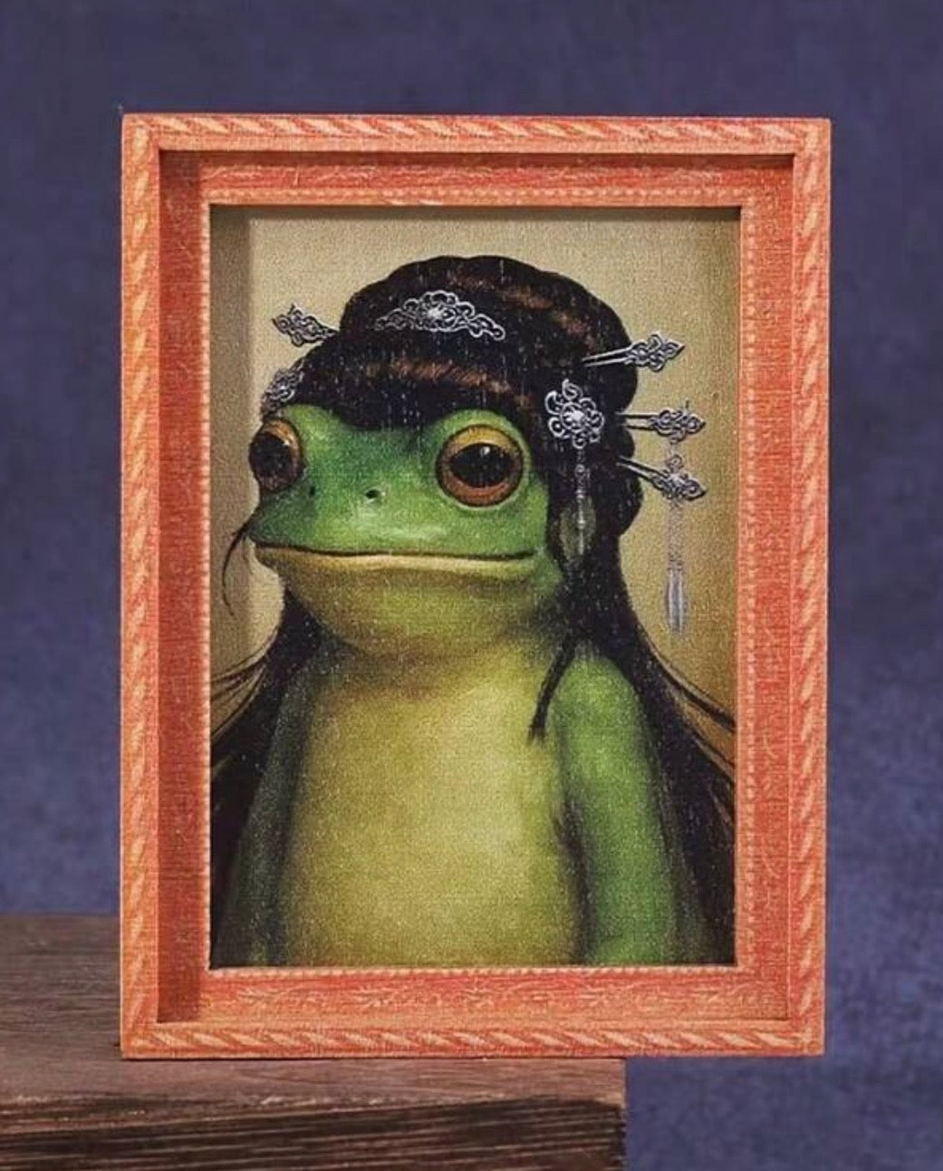 Frog Antique Portrait Fridge Magnet