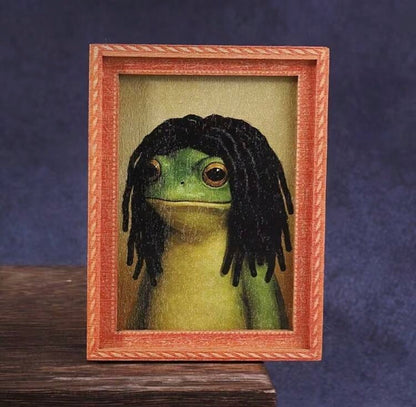 Frog Antique Portrait Fridge Magnet