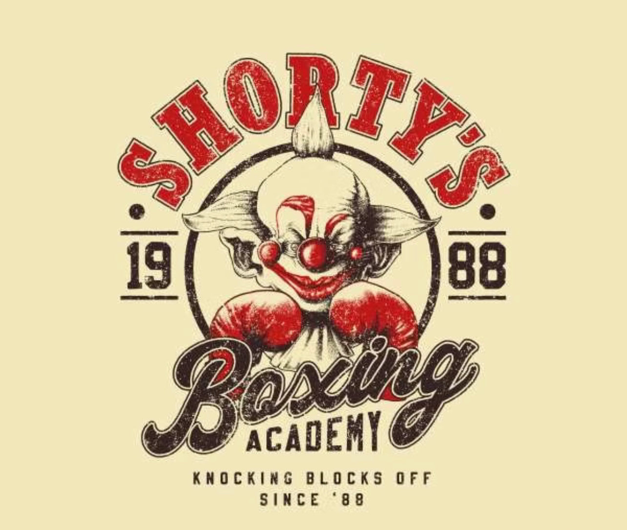 Killer Klowns from Outer Space: Shorty’s Boxing Academy White Vintage T-Shirt