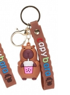 Capybara 3D Keychain with Strap