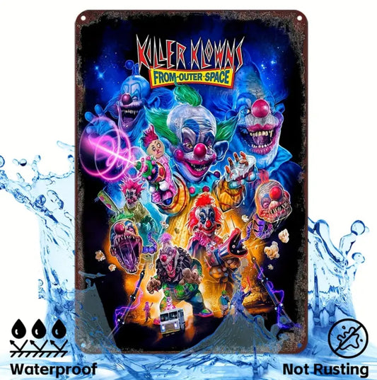 Killer Klowns Frenzy Metal Sign