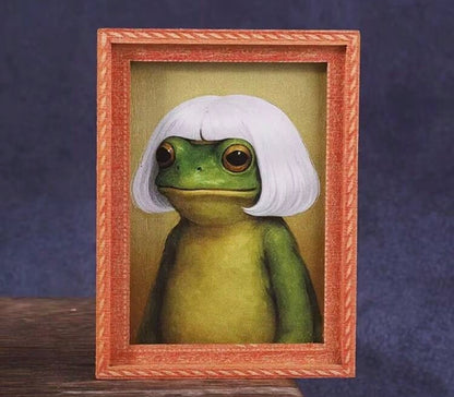Frog Antique Portrait Fridge Magnet