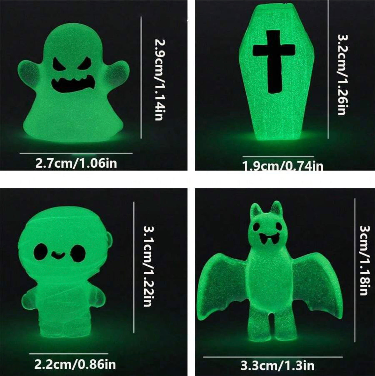 Spooky Miniature Luminous Figures