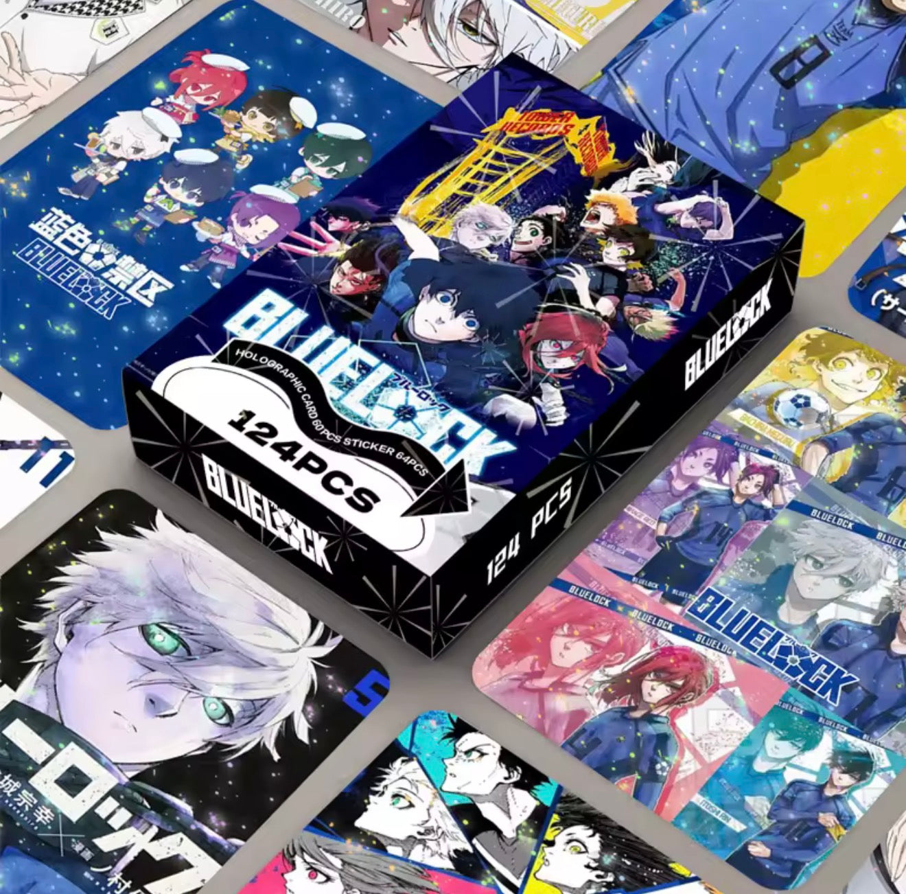 Blue Lock Lomo Card & Sticker Set (124pcs)