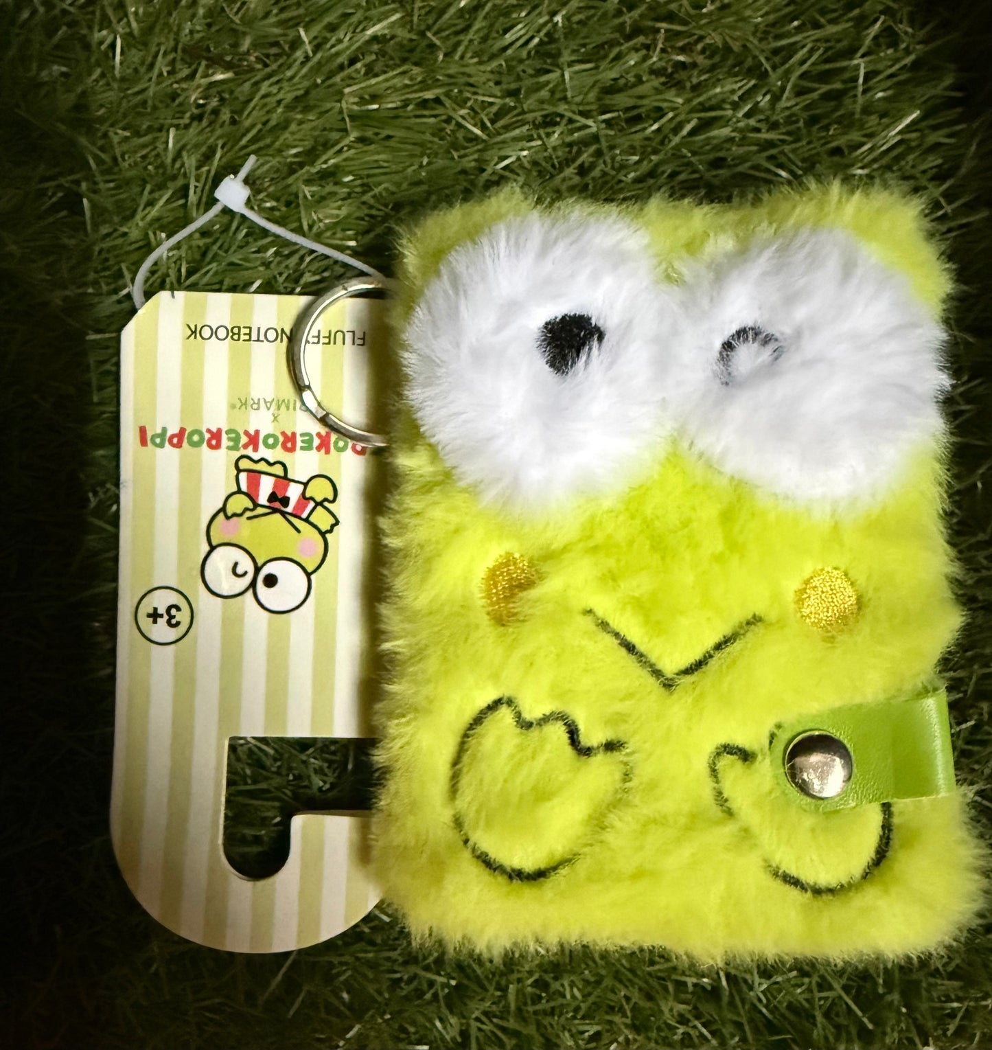 Kerokerokeroppi Fluffy Miniature Notebook Keychain
