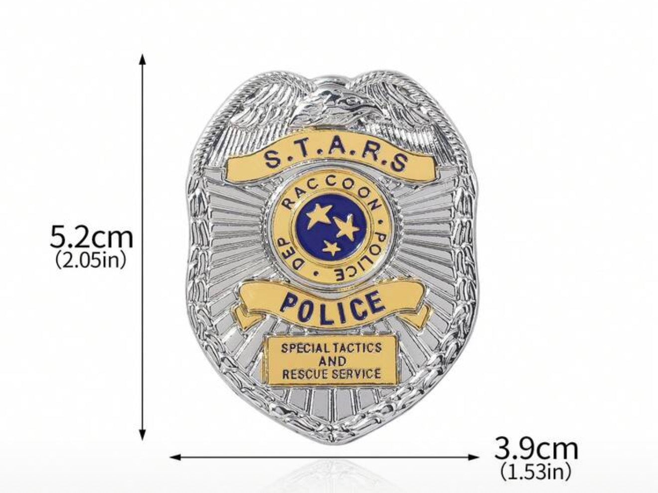 Resident Evil Raccoon Police Department S.T.A.R.S Silver Badge