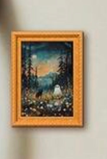 Ghost Mini Framed Print Fridge Magnet