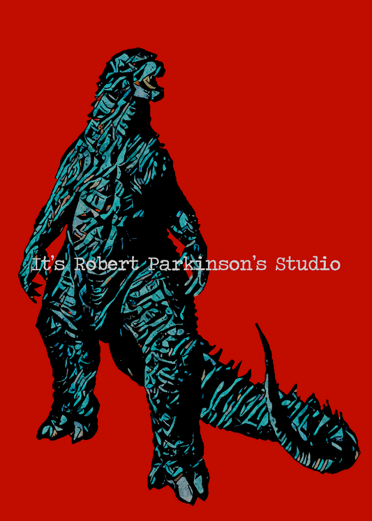 Godzilla A4 Art Print