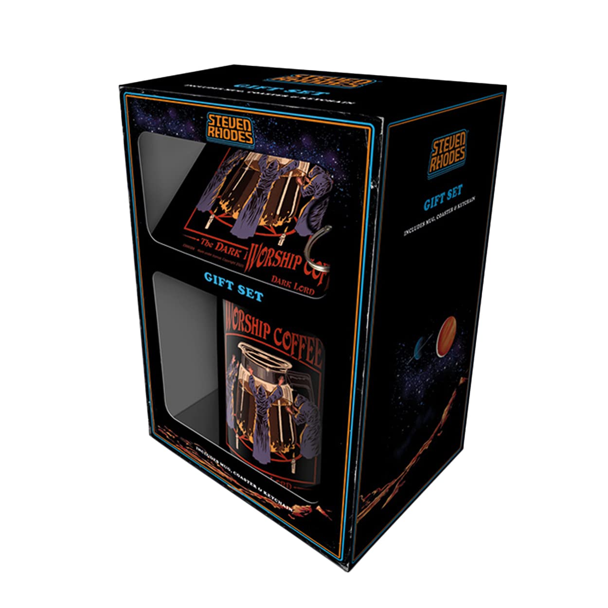 Coffee Worship: The Dark Lord Mug Gift Set by Steven Rhodes