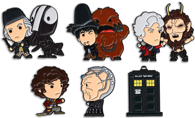Dr Who Classic Doctor Pin Badge Collection