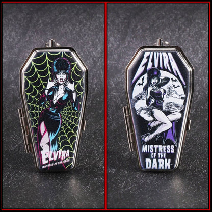 Elvira Metal Casket Keychain