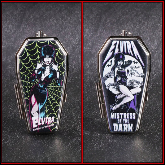 Elvira Metal Casket Keychain