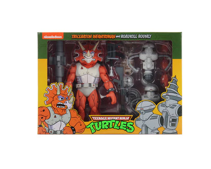 TMNT Triceratron Infantryman and Roadkill Rodney Action Figure 2-Pack