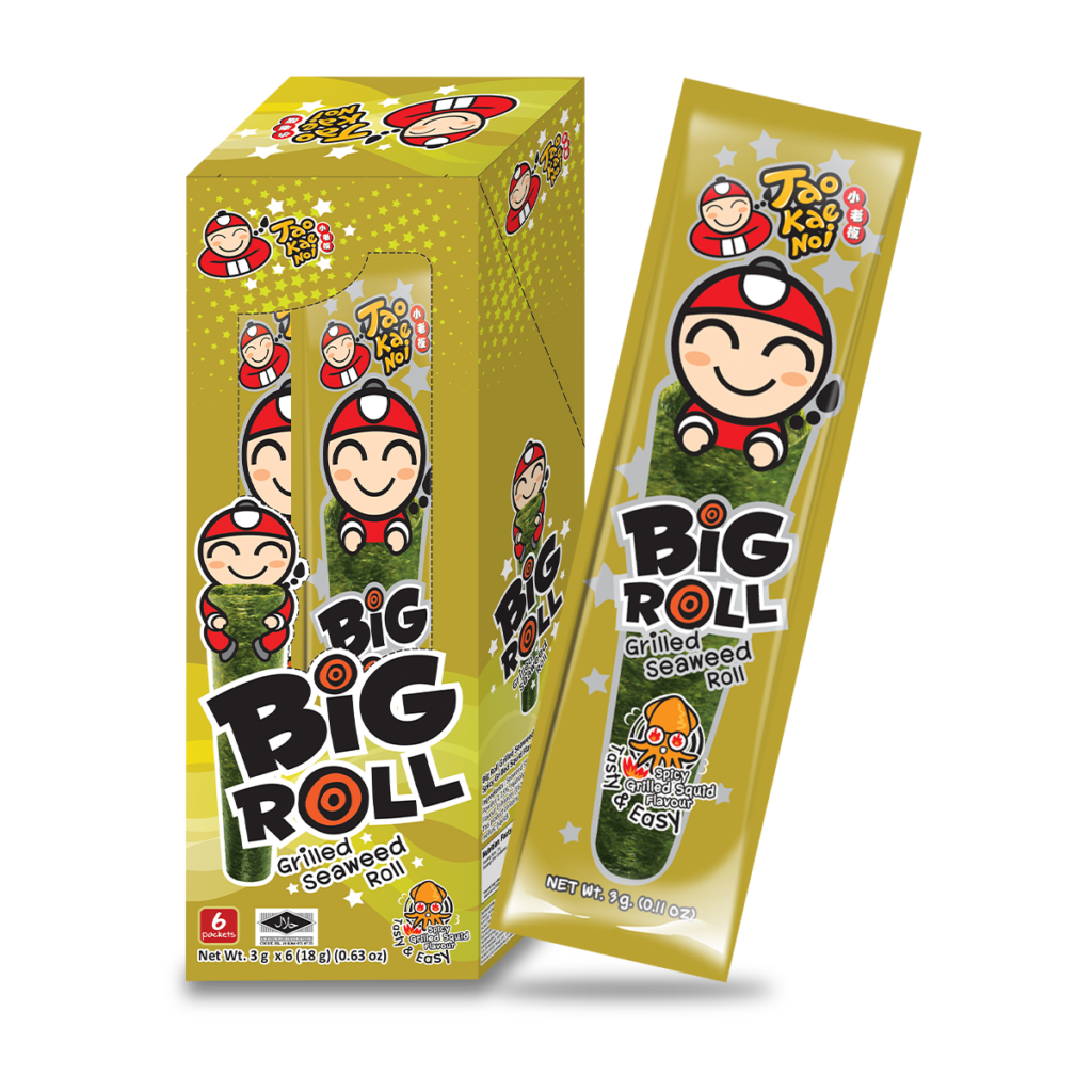 Tao Kae Noi Big Roll: Grilled Seaweed Roll Spicy Grilled Squid Flavour 3g
