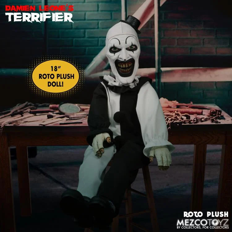 The Terrifier Art the Clown MDS 18 Inch Roto Plush *preorder*