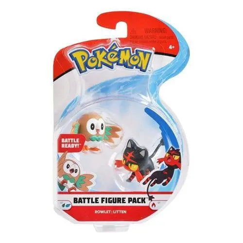 Pokémon Rowlet & Litten Battle Figure Pack