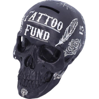 Tattoo Fund Black Skull Moneybox