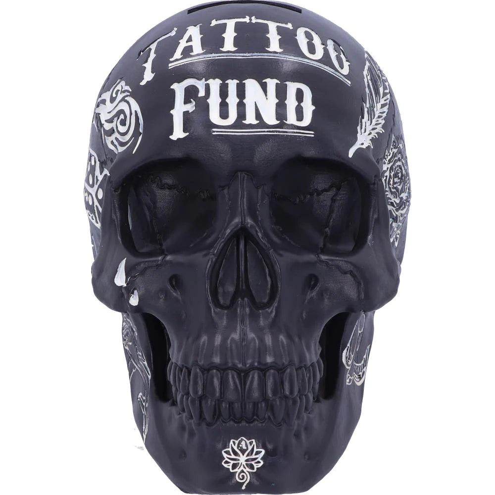Tattoo Fund Black Skull Moneybox