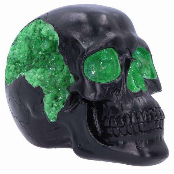 Geode Green 17cm Skull