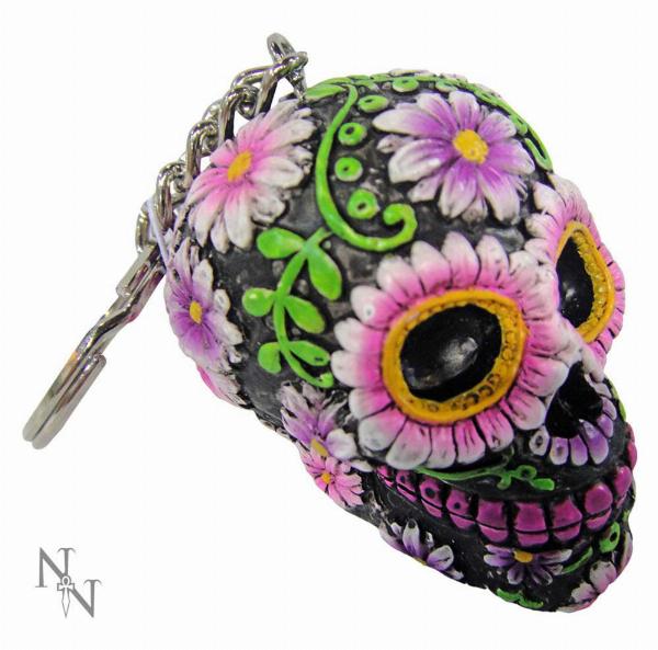 Sugar Petal 6cm Skull Keychain