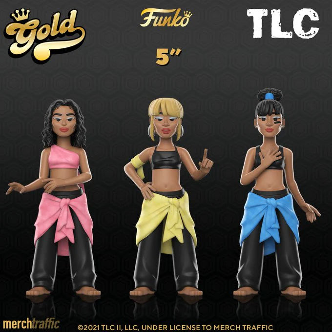 TLC T-Boz, Chilli and Left Eye Funko Gold Vinyl Figure Set