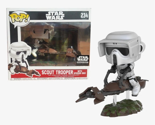 Star Wars 234 Scout Trooper with Speeder Bike Funko Pop! Vinyl Figure
