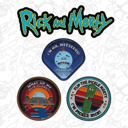 Rick and Morty Limited Edition Triple Pin Badge Set