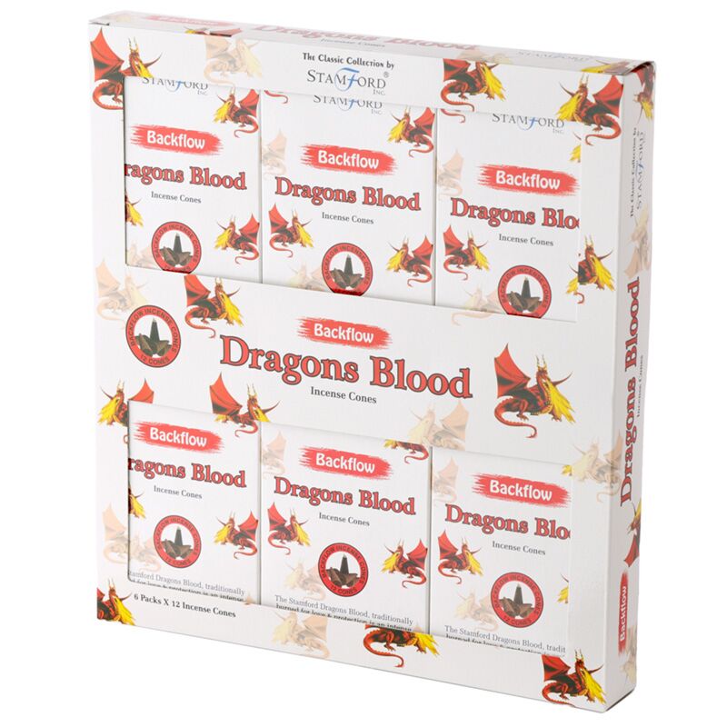 Dragon’s Blood Backflow Incense Cones 6 Packs x 12 Cones