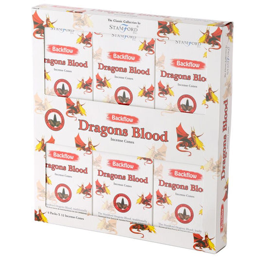 Dragon’s Blood Backflow Incense Cones 6 Packs x 12 Cones