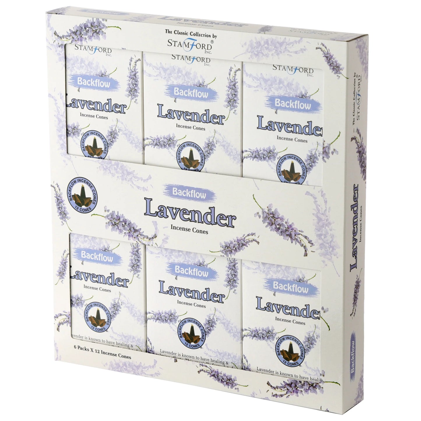 Lavender Backflow Incense Cones 6 Packs x 12 Cones