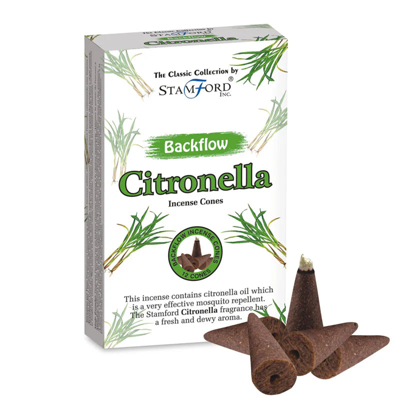 Citronella Backflow Incense Cones 1 Pack x 12 Cones