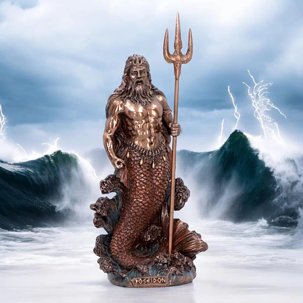 Poseidon God of the Sea 18.5cm Statue