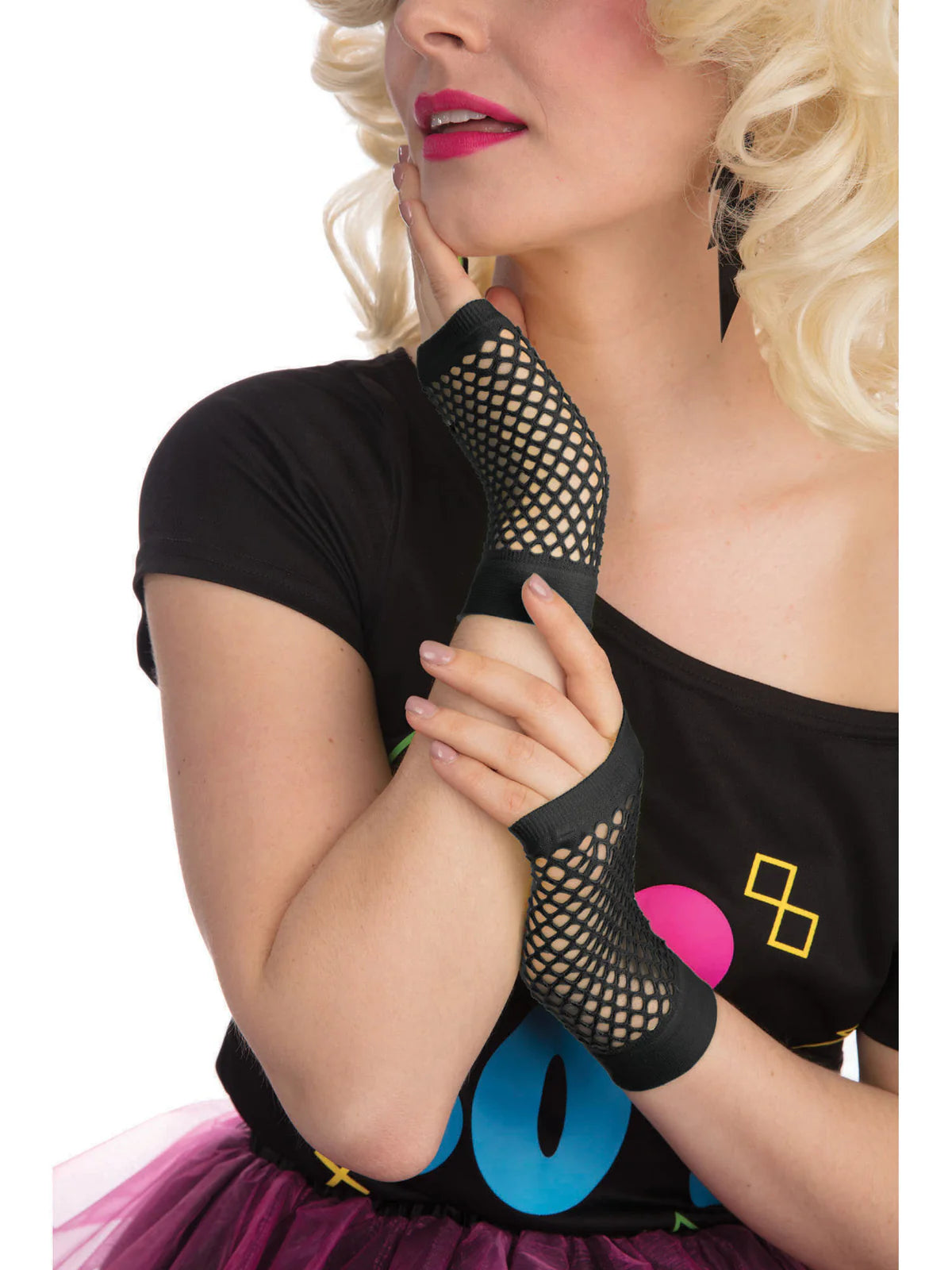 Fishnet Gloves Short Black