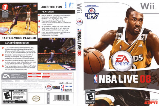 NBA Live 08 Nintendo Wii Videogame