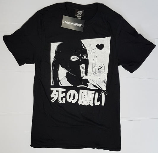 Zombie Makeout Club: Deathwish Digital Love Heart Black T-Shirt