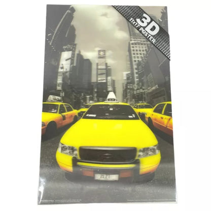 New York Yellow Cabs 3D Lenticular Art Print