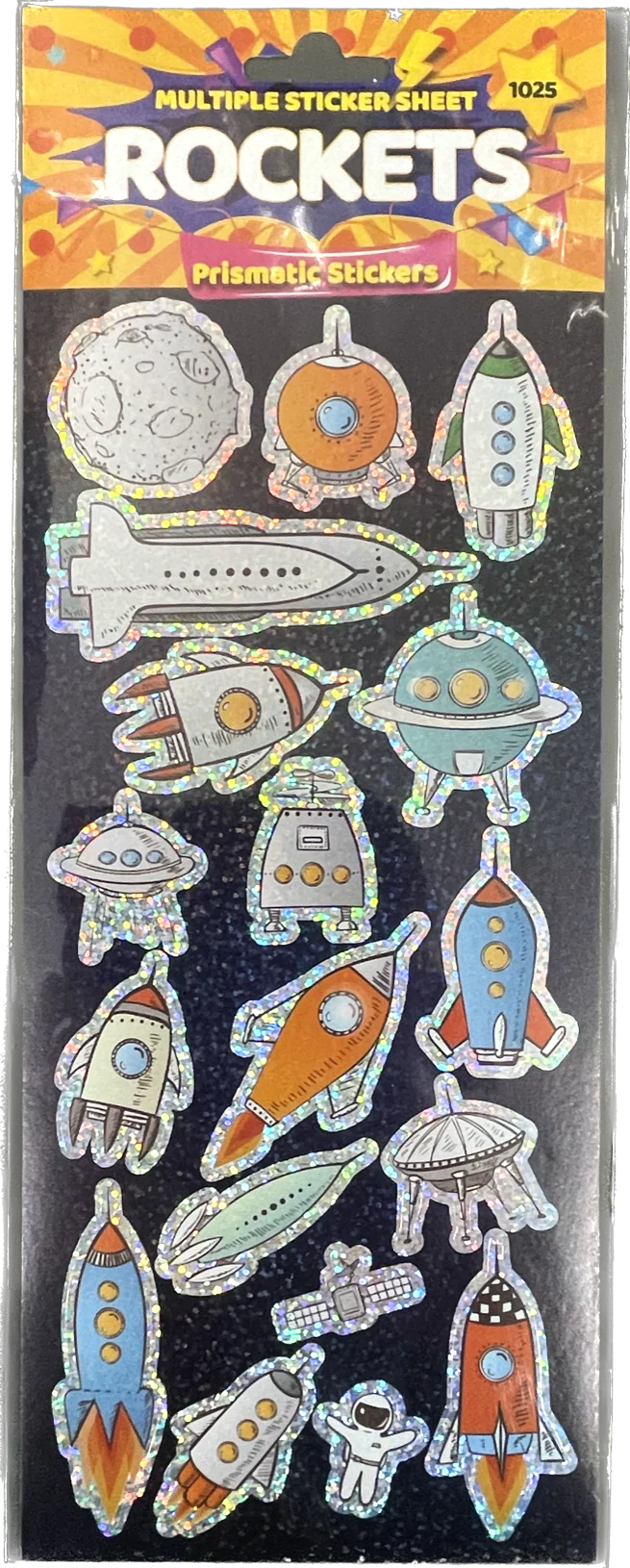 Rockets Prismatic Stickers Multiple Sticker Sheet