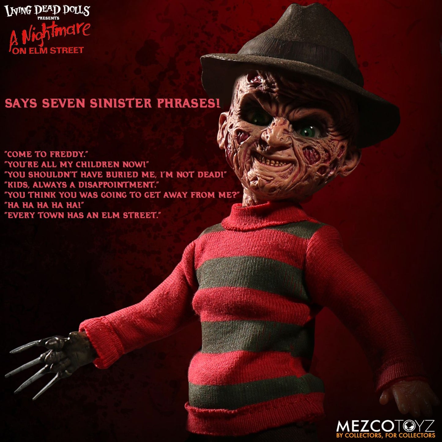 A Nightmare on Elm Street Freddy Krueger Living Dead Doll with Sound