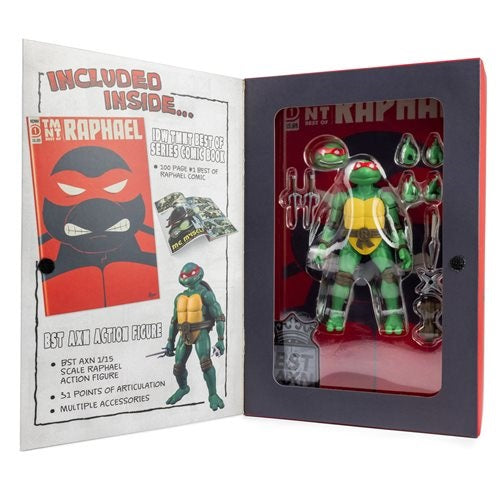 TMNT Raphael BST AXN Comic Book & Figure