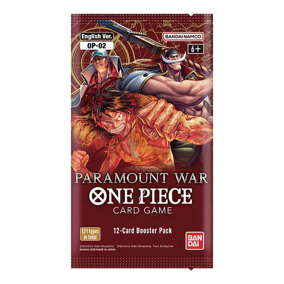 One Piece Card Game (OP02) Paramount War Booster Pack (12 Cards)