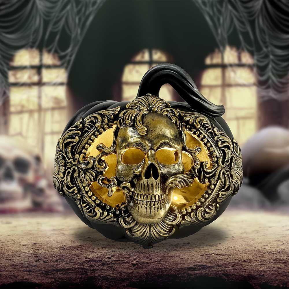 Baroque Harvest Light-up Pumpkin