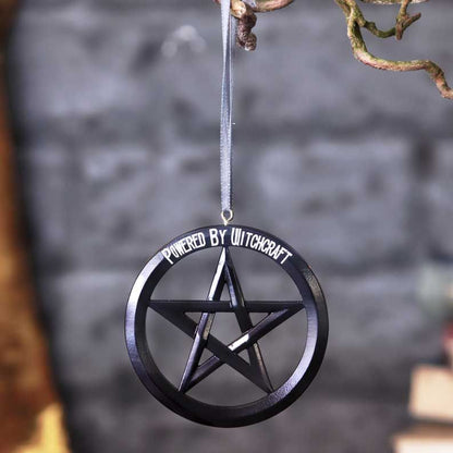 Powered by Witchcraft Pentagram Hanging Ornament