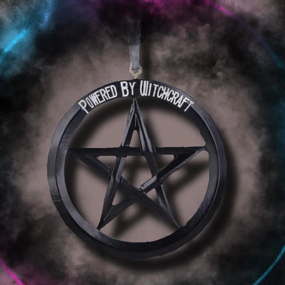 Powered by Witchcraft Pentagram Hanging Ornament