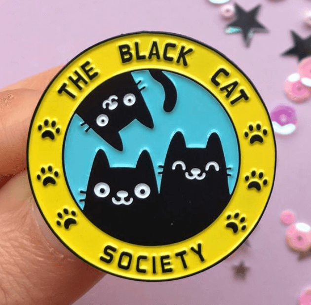 The Black Cat Society Pin Badge