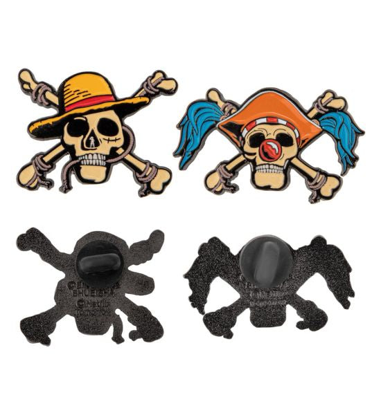 One Piece Luffy & Buggy Pin 2-Pack