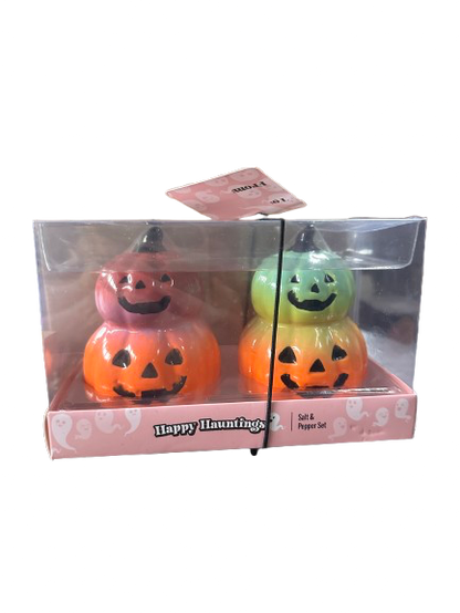Happy Haunting Pumpkin Salt And Pepper Set