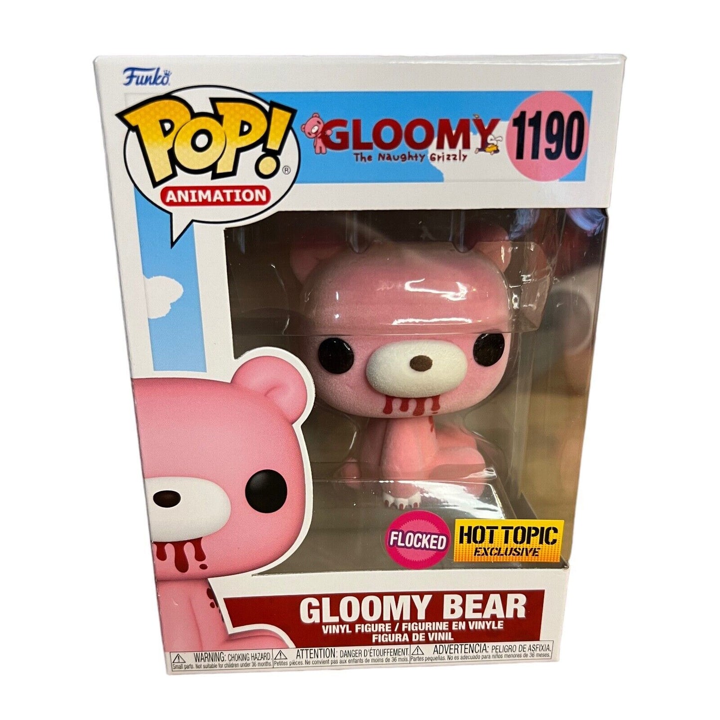 Gloomy 1190 Gloomy Bear Flocked Hot Topic Exclusive Funko Pop! Vinyl Figure