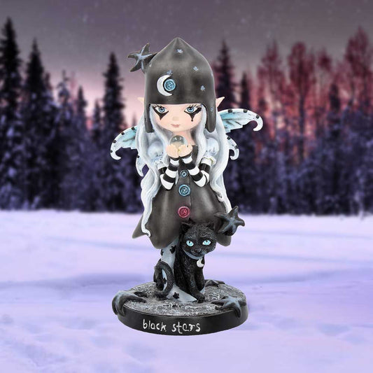 Sweet Fairy Black Stars Statue