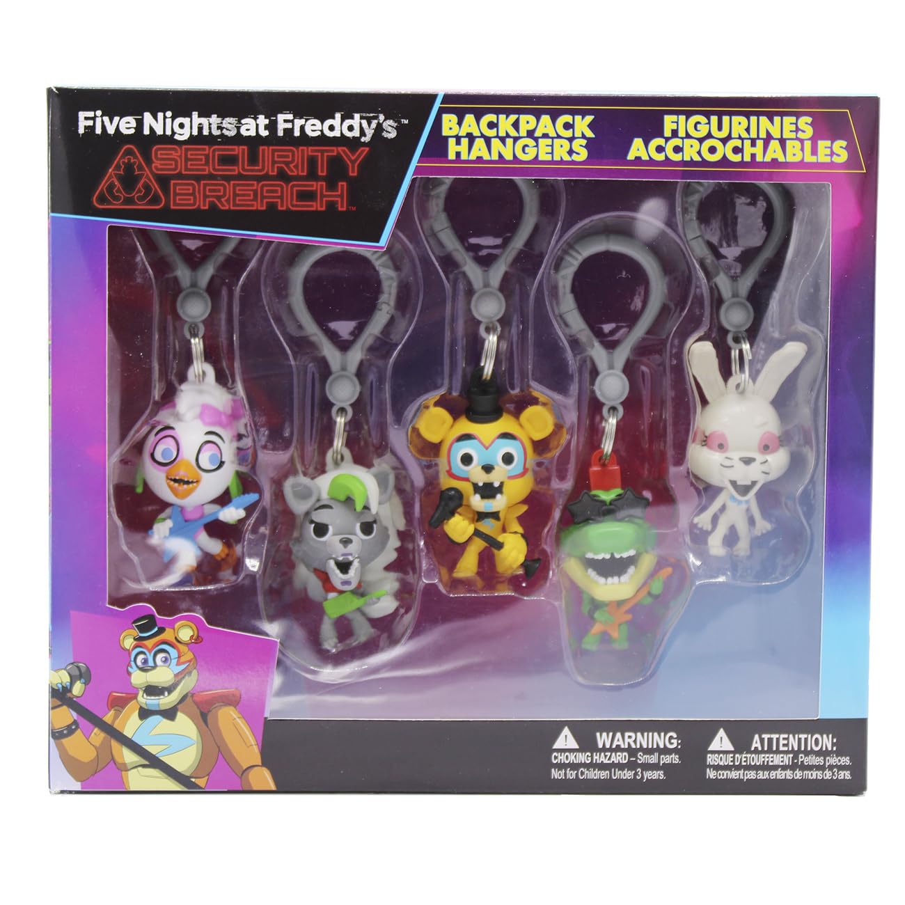 FNAF Security Breach Backpack Hangers Set